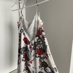 Patterned dress, silky material